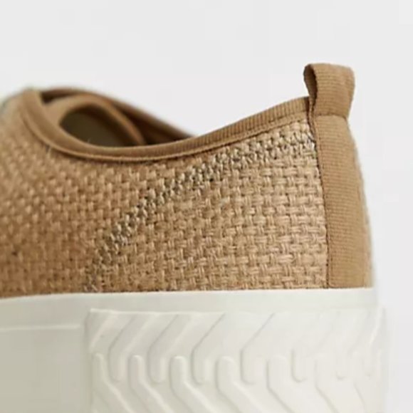 [SOLD] ASOS DESIGN Basket Weave Plimsolls with Chunky Sole - Picture 3 of 8